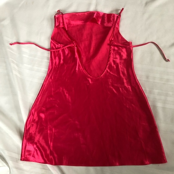 Satin Pink Slip Dress - Picture 11 of 14